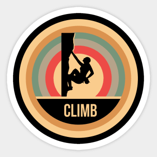 Retro Vintage Climbing Gift For Climbers Sticker